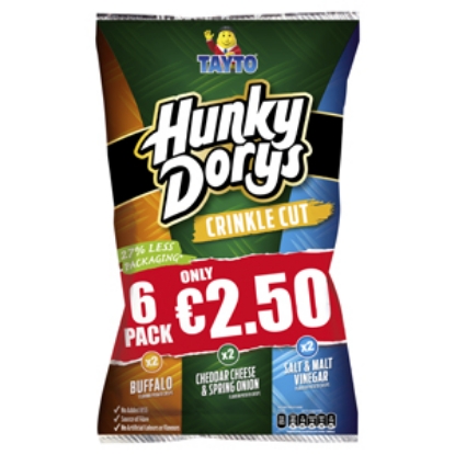 Picture of Tayto Hunky Dorys Variety 150g 6pk PM€2.50 x16